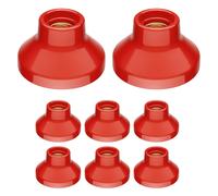 8x plafoniera/porta lampada ELEKTRA in porcellana rossa lucida 1x E27 max. 300W