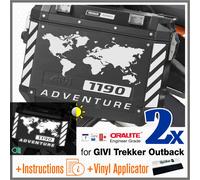 8x Rifrangenti ADESIVI Bianco compatibile con KTM 1190 ADV GIVI TREKKER OUTBACK