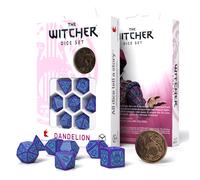 8x Set Di Dadi Il Witcher Dandelion Mezzo Secolo RPG Q-Workshop