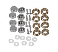 8x Silver Copper Round Screw Mirror Cap Nails 16mm Dia-ksize