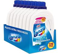 8x Sole Lanza Detersivo Lavatrice Liquido Brezza Mediterranea 320 Lavaggi 2L Cad