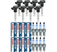 8x Stellox Bobina Accensione + Bosch Candela per Land Rover Discovery i Lj