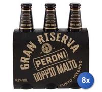 8x Stock Birra Peroni Bottiglia Doppio M.33X3 Gran Riserva