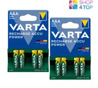 8x VARTA Batterie Ricaricabili AAA 550mAh NiMH 1,2V Accu Power