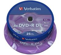 8x Velocità DVD+R DL Vuoto Dischi - 25 Pack Spindle - VERBATIM