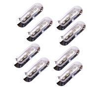 8x White 4-LED Clearance Side Marker Lights Truck Trailer 12V 24V Waterproof