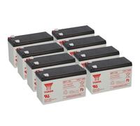 8x Yuasa Batteria Al Piombo NP7-12L Pb 12V 7Ah VdS, Faston 6,3mm