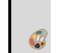 8x10" Artist's Palette Notebook or Journal in Light Gray for Preteens, Teens and Adults - 200 Pages - Alternating Blank and College Ruled Sheets