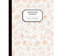 8x10" Autumn Leaves Journal Notebook - 100 College Ruled Pages - Elegant Orange Leaf Outline on Crisp White - Seasonal Writing Journal for Fall Lovers, Teens, Adults & Creative Spirits