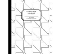 8x10" Composition Notebook - 200 Alternating Blank and College Ruled Pages - Nevada State Outline Notebook Journal with Clean White Background for Kids, Preteens, Teens and Adults