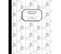 8x10" Composition Notebook - 200 Alternating Blank and College Ruled Pages - Rhode Island State Outline Notebook Journal with Clean White Background for Kids, Preteens, Teens and Adults