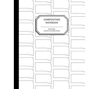8x10" Composition Notebook - 200 Alternating Blank and College Ruled Pages - South Dakota State Outline Notebook Journal with Clean White Background for Kids, Preteens, Teens and Adults