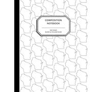 8x10" Composition Notebook - 200 Alternating Blank and College Ruled Pages - Wisconsin State Outline Notebook Journal with Clean White Background for Kids, Preteens, Teens and Adults