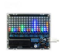 8x16 RGBY LED Spectrum Light Kit per Schermo Matrice - Display visivo attivato dal suono con sensibilità regolabile, kit educativo fai da te alimentato tramite USB (B)