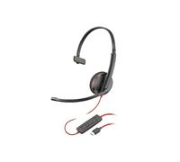 8X214A6 HP Blackwire 3210 Monaural USB-C Headset +USB-C/A Adapter (Bulk) 209748-