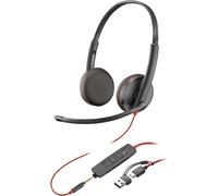 8X229A6 HP Blackwire 3225 Stereo USB-C Headset +3.5mm Plug +USB-C/A Adapter (Bul