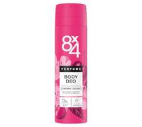 8x4 Perfume Body Deo Cherry Crush Deodorante Corpo Spray Profumato, 150 ml | Per tutto il corpo, Profumo intenso e fruttato, Freschezza 24 ore, Pelle morbida, Senza alluminio (ACH), Formula vegana*