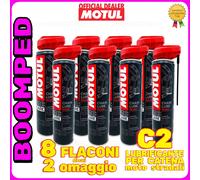 8x400 ML Grasso Spray Per Catena Moto Pista MOTUL C2 Chain Lube ROAD 08MO17