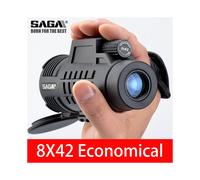 (8x42)Saga Telescopio monoculare professionale 8/10/12X42/50 Mini Telescopio Bak4 Prism Compact Hunting