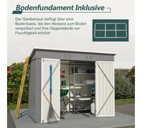 8x4FT Sala attrezzi e deposito Casa attrezzi Casa da giardino Casa attrezzature, casa da giardino, capannone attrezzature con porta attrezzatura da giardinaggio