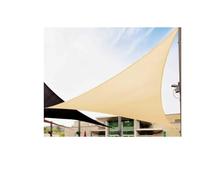 8'x8'x8' Beige Triangle Sun Shade Sail Canopy Outdoor Patio Fabric Screen Awning Blockage Heavy Duty Water & Air Permeable per Esterno Giardino