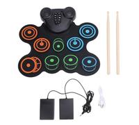 9+1 Pad per Batteria Elettronica, Vero Rack per Batteria con 10 Brani Dimostrativi, 7 Stili di Batteria, 10 Ritmi, Suono Surround 3D per Bambini Batteria da 2000 MAh Regali di