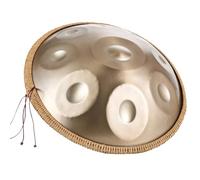 (9/10/12 Note 440hz/432hz) Handpan Steel Drum Per Adulti, Hand Pan Harmonic Per Campeggio, Meditazione O Yoga, Strumento A Percussione Armonico Re Minore Da 55 CM(Gold,9 Notes (432Hz))