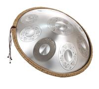 (9/10/12 Note 440hz/432hz) Handpan Steel Drum Per Adulti, Hand Pan Harmonic Per Campeggio, Meditazione O Yoga, Strumento A Percussione Armonico Re Minore Da 55 CM(Sun,10 Notes (440Hz))