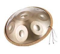 9/10/12 Note Handpan｜22 Pollici Tamburo A Mano Per Percussioni Per Adulti｜tamburo A Mano In Acciaio Premium Re Minore｜hand Pan 440hz/432hz Con Supporto Per Tamburo Handpan(Gold,9 Notes(432Hz))