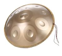 9/10/12 Note Handpan｜22 Pollici Tamburo A Mano Per Percussioni Per Adulti｜tamburo A Mano In Acciaio Premium Re Minore｜hand Pan 440hz/432hz Con Supporto Per Tamburo Handpan(Gold,12 Notes(432Hz))