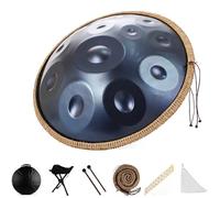 9/10/12 Note Steel Tongue Drum, Tamburo a Mano da 22 in, Strumento a Percussione, Classico Re Minore, Favorisce la Meditazione, per L'educazione Musicale, lo Yoga e L'intrattenimento-Blue||12 Note