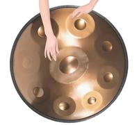 9/10/12 Note Strumento A Percussione Professionale Handpan Drum 22 Pollici Con Borsa Morbida Handpan, 2 Bacchette Handpan, Supporto Handpan E Panno Antipolvere(Gold,9 Notes (432Hz))