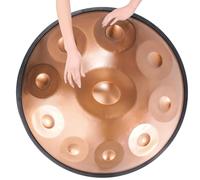 9/10/12 Note Strumento A Percussione Professionale Handpan Drum 22 Pollici Con Borsa Morbida Handpan, 2 Bacchette Handpan, Supporto Handpan E Panno Antipolvere(Gold,10 Notes (432Hz))