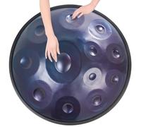 9/10/12 Note Strumento A Percussione Professionale Handpan Drum 22 Pollici Con Borsa Morbida Handpan, 2 Bacchette Handpan, Supporto Handpan E Panno Antipolvere(Blue,12 Notes (432Hz))
