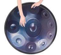 9/10/12 Note Strumento A Percussione Professionale Handpan Drum 22 Pollici Con Borsa Morbida Handpan, 2 Bacchette Handpan, Supporto Handpan E Panno Antipolvere(Blue,10 Notes (440Hz))