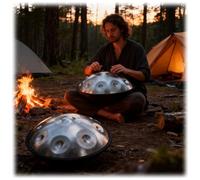 9/10/12 Note Tamburo A Mano Per Adulti Kurd Minor 432Hz Handpan, 56cm Tamburi Strumento A Percussione Per Meditazione Yoga E Terapia Del Suono(Gray,10)