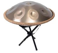 9/10/12 Note Tamburo Handpan Drum, 56cm Hand Pan Steel Drum In D Minore, Classico 440Hz Steel Tongue Drum Strumento Per Adulti, Bambini, Principianti E Professionisti(Gold,9)