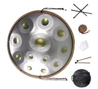 9/10/12 Note Tamburo Handpan Per Meditazione E Rilassamento, Handpan Armonico Drum In Re Minore Per Adulti, Strumenti A Percussione Steel Hand Pan(Golden eye,12 Notes (432Hz))