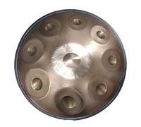 9/10 Nota Tamburo Handpan 22 Pollici in re minore Tamburo a Mano Tamburo d'Acciaio Percussioni con Supporto per handpan e Borsa Morbida per handpan
