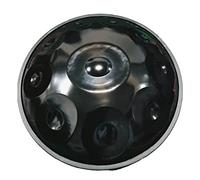 9/10 Nota Tamburo Handpan 22 Pollici in re minore Tamburo a Mano Tamburo d'Acciaio Percussioni con Supporto per handpan e Borsa Morbida per handpan
