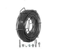9/15/20 m Lunghezza Lungo 16 mm Diametro esterno Fogna Dispositivo di dragaggio elettrico Molla di estensione Strumento per la pulizia dei tubi Pulitore con connettore-9 m Lunghezza-16 mm