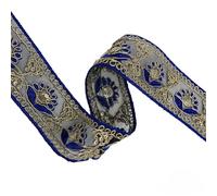 9.1m 5cm Paillettes Ricamato Pizzo Bordo Ethnic Stile Organza Nastro Fai da Te
