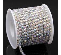 9.1m SS6 SS12 SS16 Vetro Strass Coppa Artiglio Close Catena Indumento Cucito New