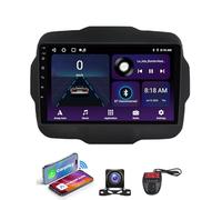 9" 2 DIN Android 13 Autoradio for Jeep Renegade 2016-2020, Wireless 4G, GPS Navigation, DSP, FM RDS, DAB+, Bluetooth, WiFi, SWC, with DVR Cream (NF-3)