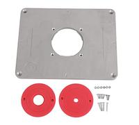 9.3''x4.7''x 0.3'' Alluminio Piastra di inserimento della tavola del router con 4 anelli e viti per panche per la lavorazione del legno (B)
