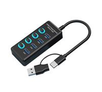 9.4x2.1x4.2 Cm Estensore Porta USB Adattatore Portatile Espansione Ad Alta Velocità ABS Hub USB Splitter Cavo Adattatore Porta Laptop Espansore Espansione Compatto Hub Per Casa Azienda