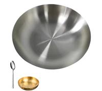 9.5 Inch Gold Salad Bowl,304 Stainless Steel Mixing Bowls Set of 1 Shallow Design for Easy Tossing & Serving,Rustproof Kitchenware for Cooking,Pasta,Noodles (primary color)