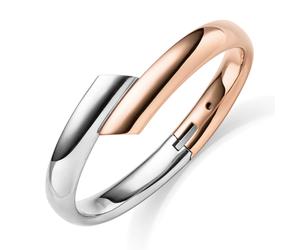 9,5mm Armilla 60x50mm Di 585 Oro Rosso / Bianco Brillante Semplice Braccialetti