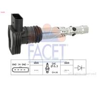 9.6329 FACET Bobina d'accensione per AUDI,SEAT,SKODA,VW