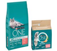Purina ONE Adult Salmone & Cereali integrali Crocchette per gatti - Set %: 2 x 9,75 kg